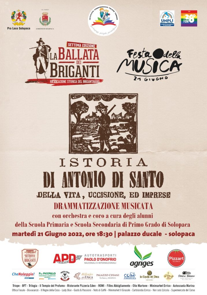 DRAMMATIZZAZIONE MUSICATA martedì 21 Giugno 2022